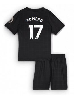 Billige Tottenham Hotspur Cristian Romero #17 Bortedraktsett Barn 2025-26 Kortermet (+ Korte bukser)